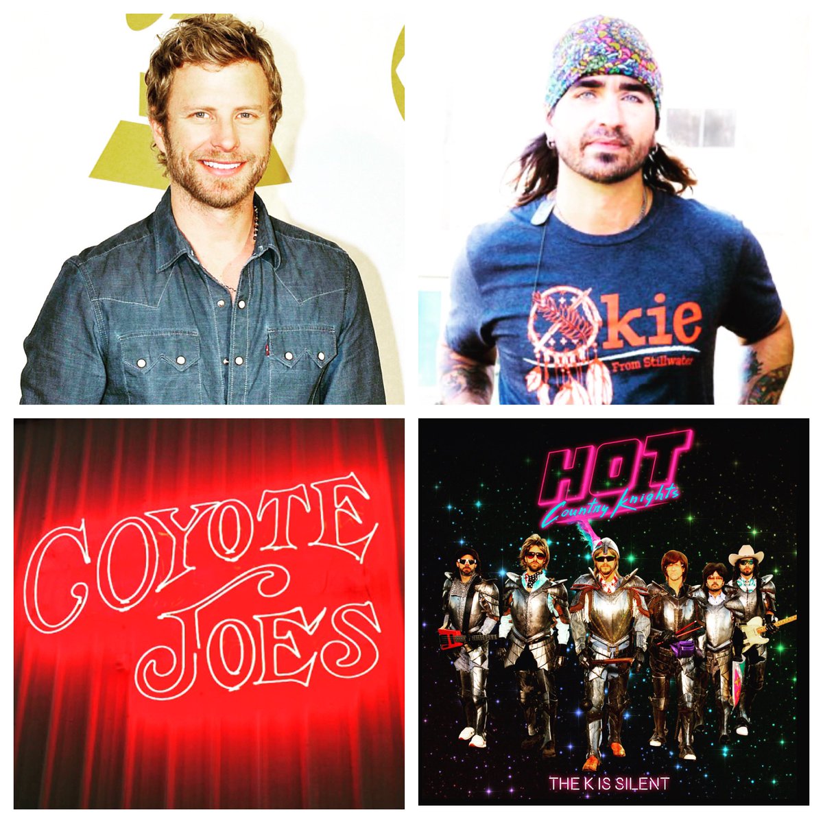 TONIGHT (5/13) the #HighTimesandHangovers tour makes a stop at @coyotejoes in Charlotte w/ @DierksBentley @departed_music & (fingers crossed) the #HotCountryKnights! #RedDirtNC