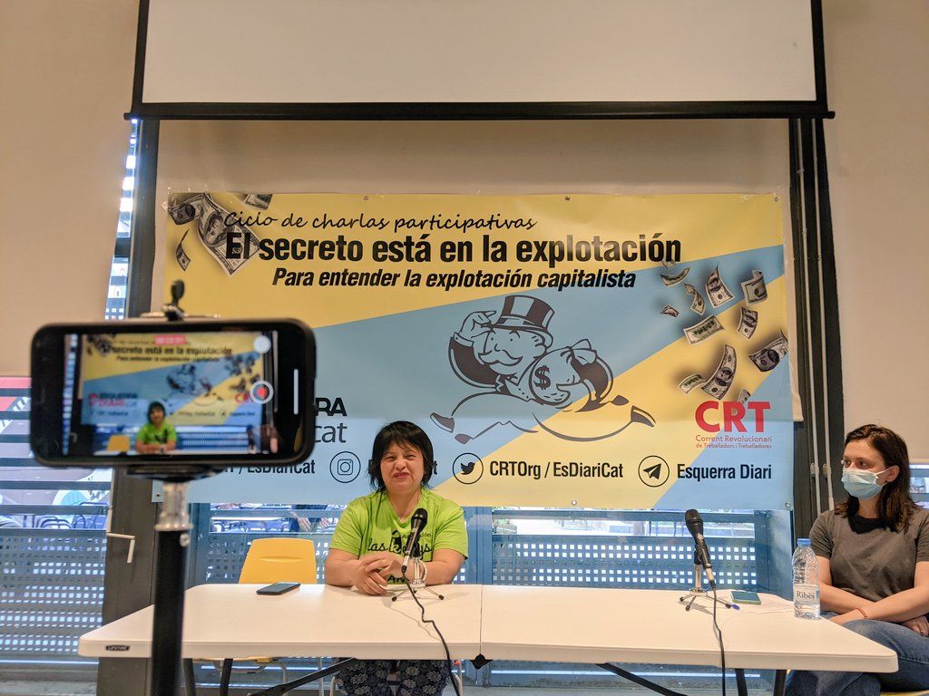 Ara a la tercera sessió del taller "El secreto está en la explotación" <a href="/LasKellysBCN/">Las Kellys Barcelona</a>. "¿Y que tenemos que hacer ahora? Reconstruir lo que nos han quitado los capitalistas a base de lucha, saliendo a la calle". <a href="/SindicatoSad/">Sindicato S.A.D. de Cuidadoras Profesionales</a> <a href="/EnluchaVarzea/">Varzea_enlucha</a> <a href="/telestafa/">TELESTAFA</a> <a href="/bcn_cgt_telepi/">CGT Telepizza BCN</a> <a href="/CasalPou/">CasalBarriPouFiguera</a>