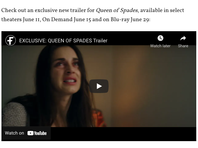 DreadCentral's tweet photo. 🎬  Trailer Release: QUEEN OF SPADES

Fangoria - May 13, 2021 - "EXCLUSIVE: See The Trailer For QUEEN OF SPADES" by Fangoria Staff https://t.co/yb0hNo988Z

@FANGORIA @dreadpresents @Avapreston_ @KaelenOhm @BlochJamie @ericosborne_11 @KristaMarchand

#queenofspades https://t.co/FW6DGKVp95
