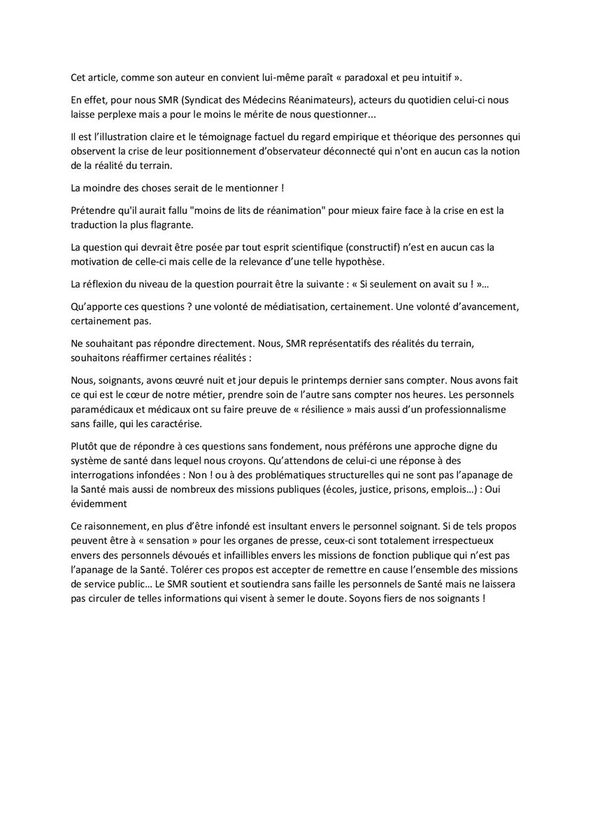 DesSmr's tweet photo. Les personnels paramédicaux et médicaux ont su faire preuve de « résilience » mais aussi d’un professionnalisme sans faille, qui les caractérise. Ne laissons pas quelques uns faire des analyses infondées @DesSmr @lemondefr https://t.co/F8fBarqPhz
