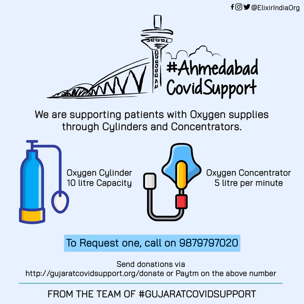 MadhishParikh's tweet photo. Retweet and Share!

We are supporting patients with oxygen supplies through cylinders and concentrators. Tag someone who is in need.

#AhmedabadCovidSupport https://t.co/XsByaOcCqP