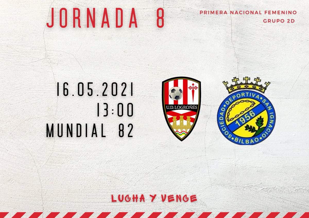 𝗣𝗥𝗢́𝗫𝗜𝗠𝗢 𝗣𝗔𝗥𝗧𝗜𝗗𝗢 | #UDLogFem

Ya conocemos el horario del siguiente partido frente <a href="/SaniFemenino/">S.D. San Ignacio Femenino</a>

📆 Domingo , 16 de Mayo 2021
⌚13:00
🏟️ Mundial 82 

<a href="/UDLogrones/">UD Logroñés</a>