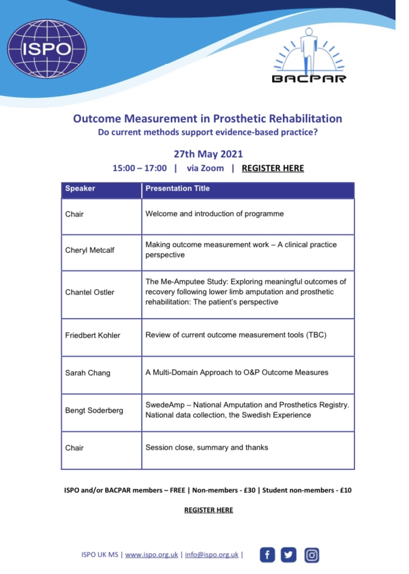 ISPOUKMS's tweet photo. Do current outcome measures support evidence-based practice? Join us fr our next webinar! Details below
https://t.co/8uiwLe95lC https://t.co/z1Ut1lNfAh