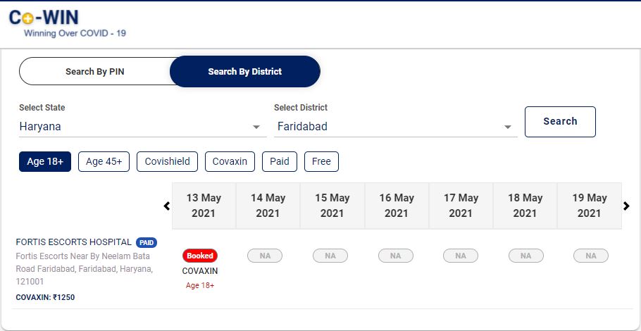 talwarart's tweet photo. This is how the appointment for the corona vaccine looks like every day. booked the appointment for the vaccine on the first day i.e 2nd May but the centre was closed and nobody was there to answer anything cause it was Sunday. https://t.co/LMJjNRra6W