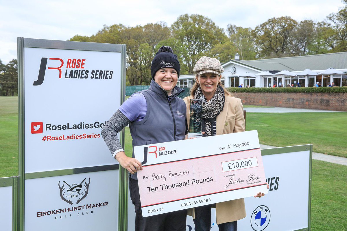 CONGRATULATIONS to #BeckyBrewerton! 🏆  Rose Ladies Series winner at @BrokenhurstGC after a 2 hole play off! Thanks to the golf club, volunteers & all partners for another excellent day.