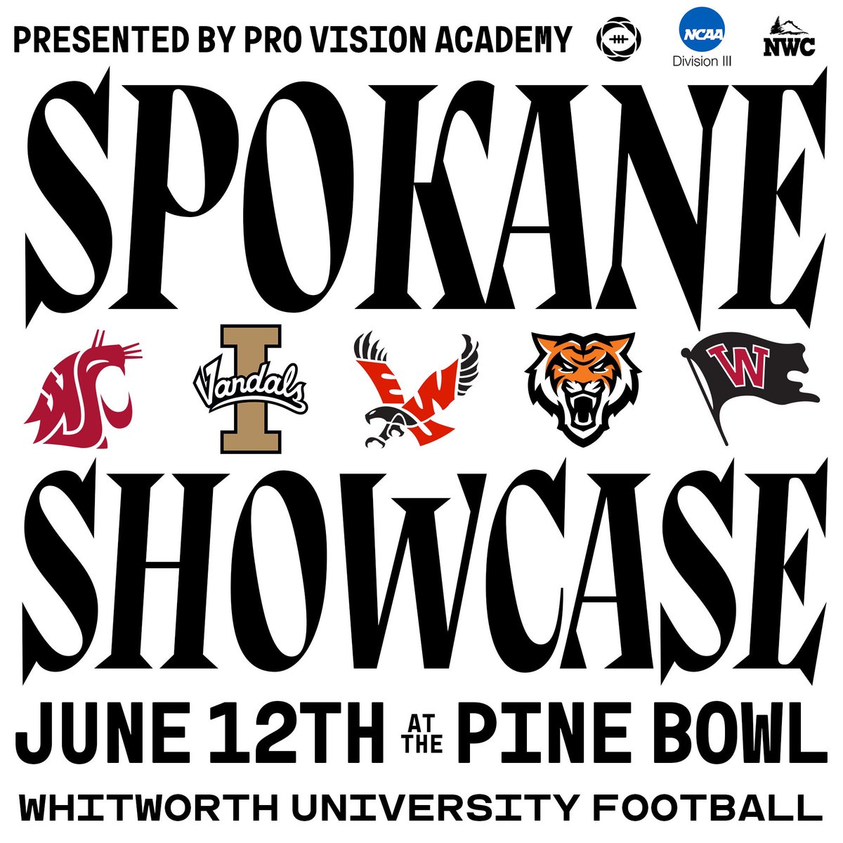 Sign up today! Come get coached and compete against some of the best talent in the NW while being evaluated by coaches from all levels of college football! #SpokaneShowcase
