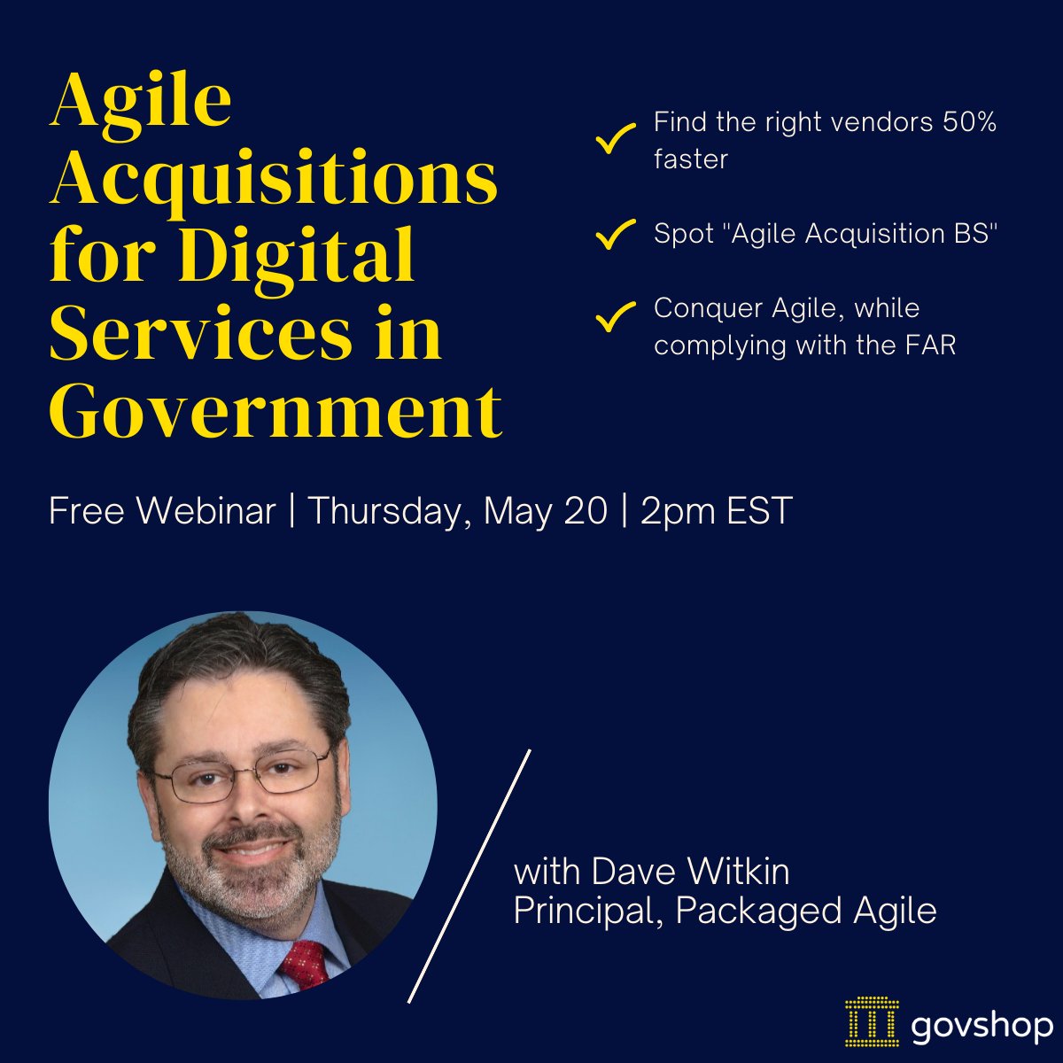 Public Spend Forum (@pspendforum) on Twitter photo Join <a href="/PSpendForum/">Public Spend Forum</a> and Dave Witkin of Packaged Agile on May 20th at 2 PM EST to conquer #AgileAcquisitions, understand why they matter, how to spot “Agile Acquisition BS” and find the right vendor 50% faster. Learn to excel in this field with this free, interactive session. Join <a href="/PSpendForum/">Public Spend Forum</a> and Dave Witkin of Packaged Agile on May 20th at 2 PM EST to conquer #AgileAcquisitions, understand why they matter, how to spot “Agile Acquisition BS” and find the right vendor 50% faster. Learn to excel in this field with this free, interactive session.