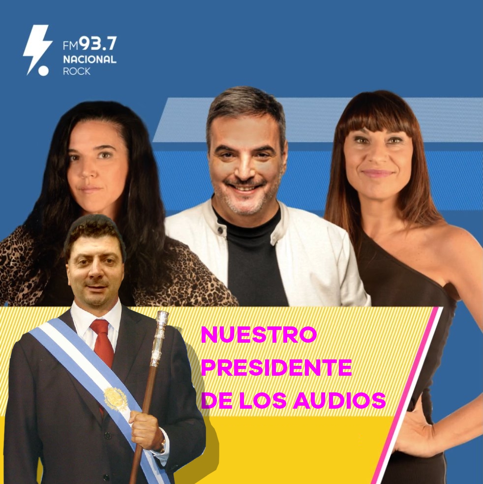 <a href="/NacionalRock937/">Radio Nacional Rock FM 93.7</a> <a href="/calubonfante/">calu bonfante</a> <a href="/DieRipoll/">Diego Ripoll</a> <a href="/NatiCarulias/">Natalia Carulias</a> Qué hermoso escuchar a "Nuestro presidente de los audios" <a href="/rafadominico/">Jorge Rafael Aguete</a> según el crack <a href="/DieRipoll/">Diego Ripoll</a>  ...elixir para los oídos