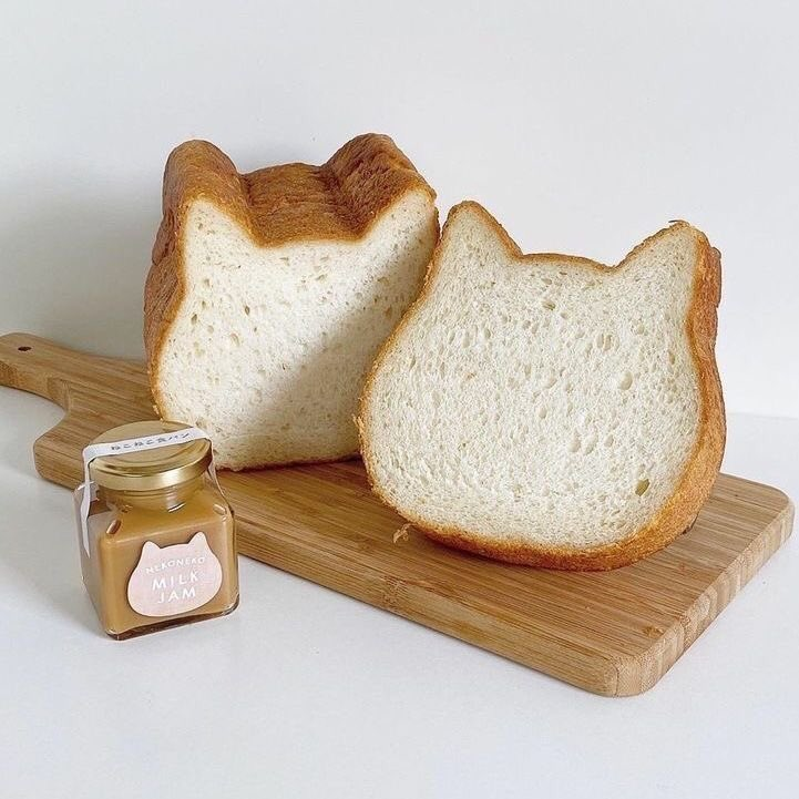 lavieestbelIe's tweet photo. Cat-shaped bread https://t.co/tzUeQIpQJx