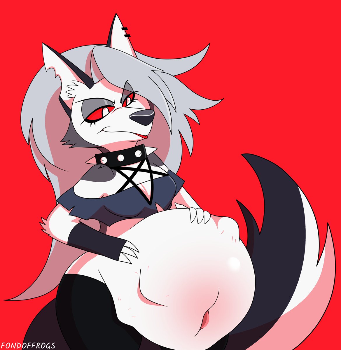 fondoffrogs's tweet photo. Vore commission of Loona from Hazbin Hotel/Helluva Boss for King-ProdigyFA on FA! https://t.co/5vfwHI0b0s
