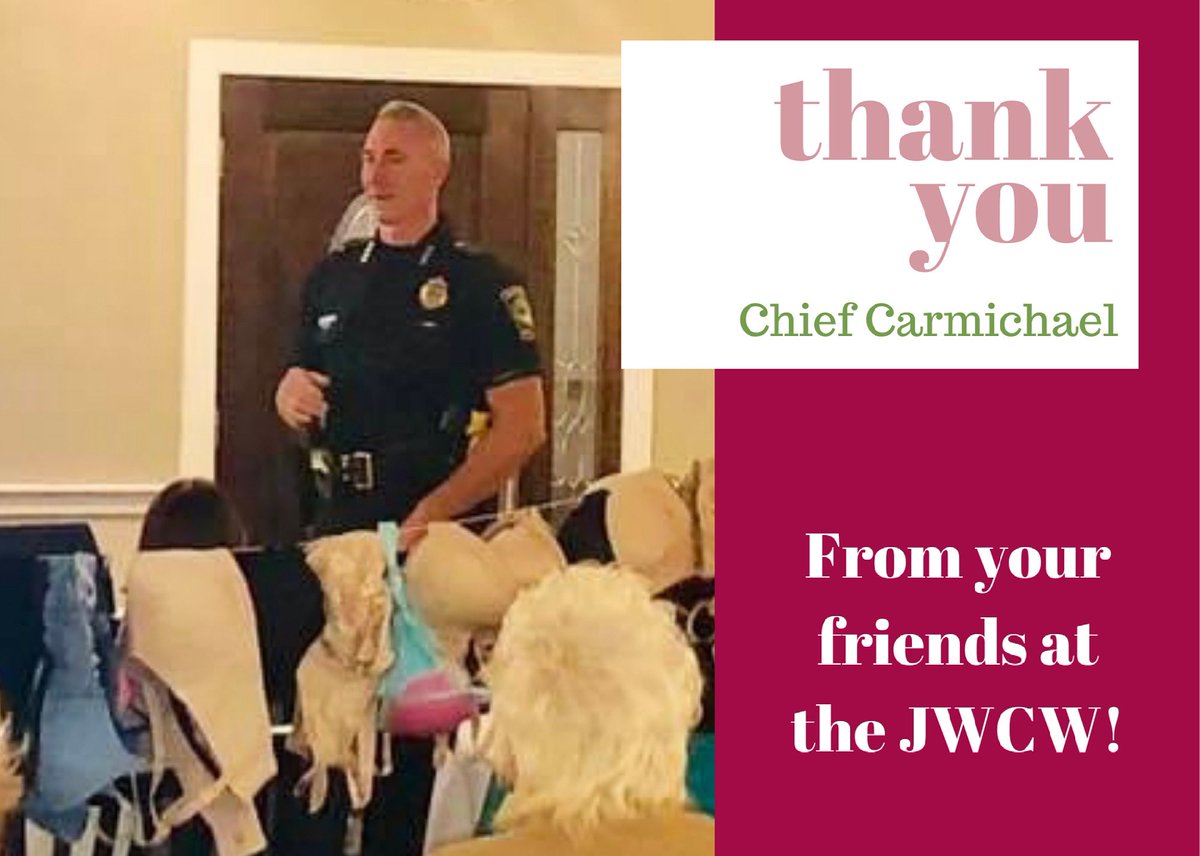jwcw_walpole's tweet image. The JWCW sends their best wishes to Chief Carmichael - thank you for all you’ve done for our community...and for always being such a good sport! 😊 #WalpoleMA