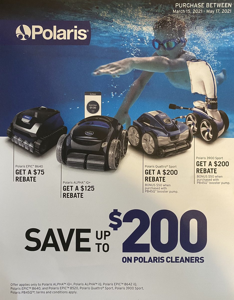 Thinking of investing in a new cleaner for the upcoming pool season. NOW is the time...save up to $200 on select cleaners. Offer only valid until May 17. GET YOURS NOW! 
BOERNE POOL SUPPLIES - your local pool professional. 830-249-7171 
#boerne #poolcleaning