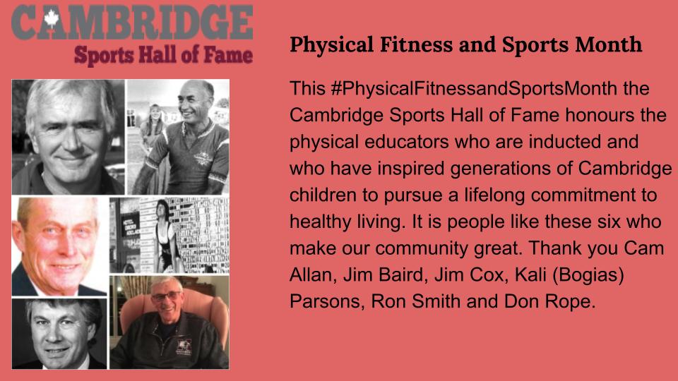 As we keep Cambridge's sporting legacy alive we honour these physical educators who have contributed so much. <a href="/ssswrdsb/">Southwood Secondary School</a> <a href="/GPSSsports/">Glenview Park Sports</a> <a href="/WG_Davis/">Davis Razorbacks</a>