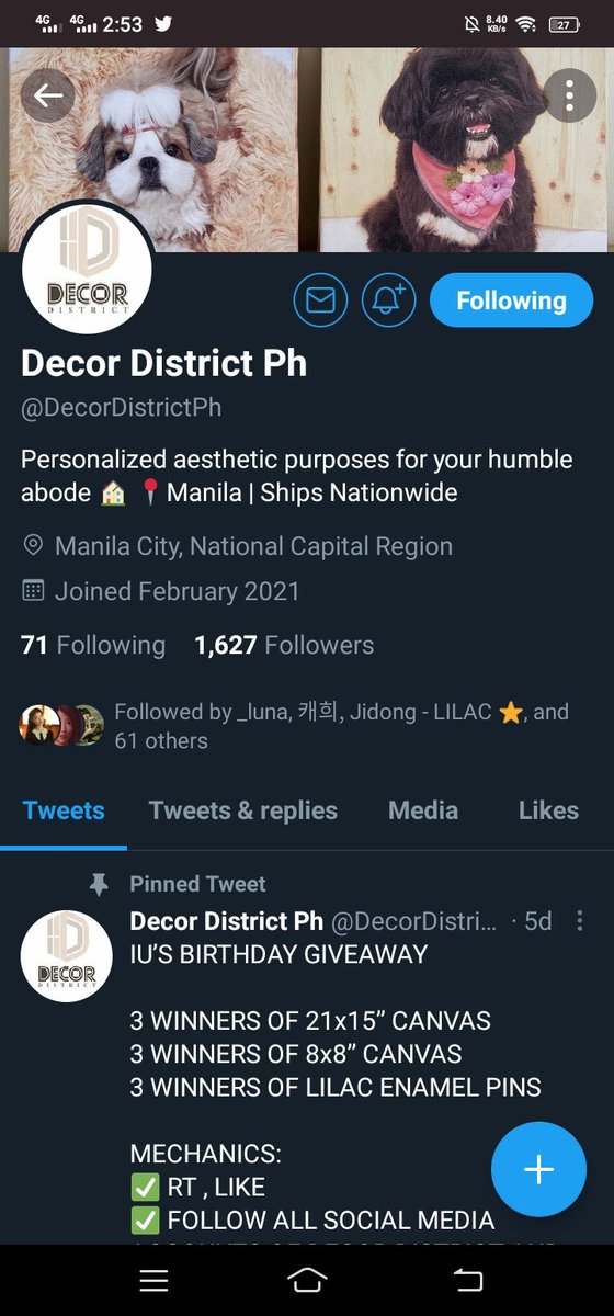dlwlrma007's tweet photo. @MenboongPH @flores_maricarr @DecorDistrictPh Thank you po! 🥺💜💯 https://t.co/dfFvfNSiSk