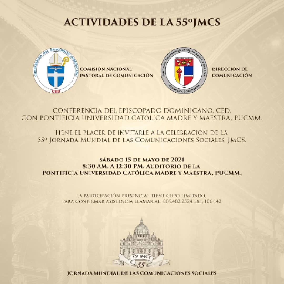 MultitudesSD's tweet photo. El domingo de la #Ascensión del Señor, la Iglesia celebra la Jornada Mundial de las Comunicaciones #55.
Cada año el Papa nos dirige un mensaje especial, para este 2021 lleva como título.
¡Ven y lo verás!
#55JMCS #JMCS #VenyloVerás #MultimediosVida #PastoralMultitudesSD https://t.co/KaVTwkj9LT