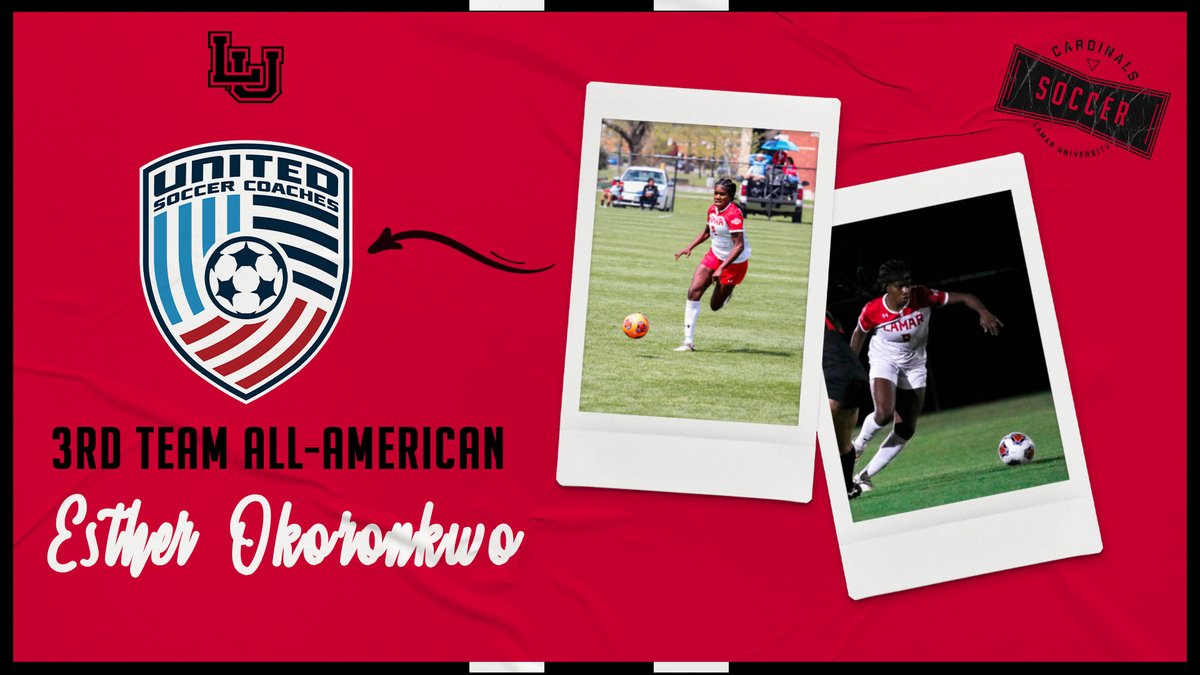 For the first time in Lamar Women's Soccer program history, we have an All-American!

Esther Okoronkwo was honored with a third team selection, announced <a href="/UnitedCoaches/">United Soccer Coaches</a>.

🔗: bit.ly/2RfyRxL

#WeAreLU