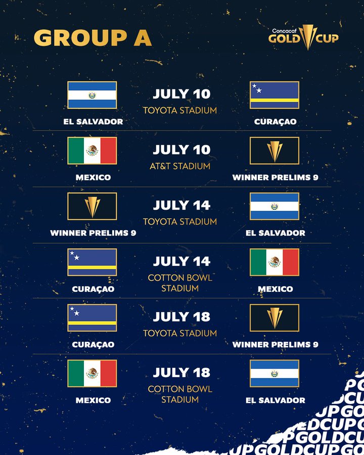 Listo Calendario Copa Oro de CONCACAF FD Radio Tu Estación Deportiva