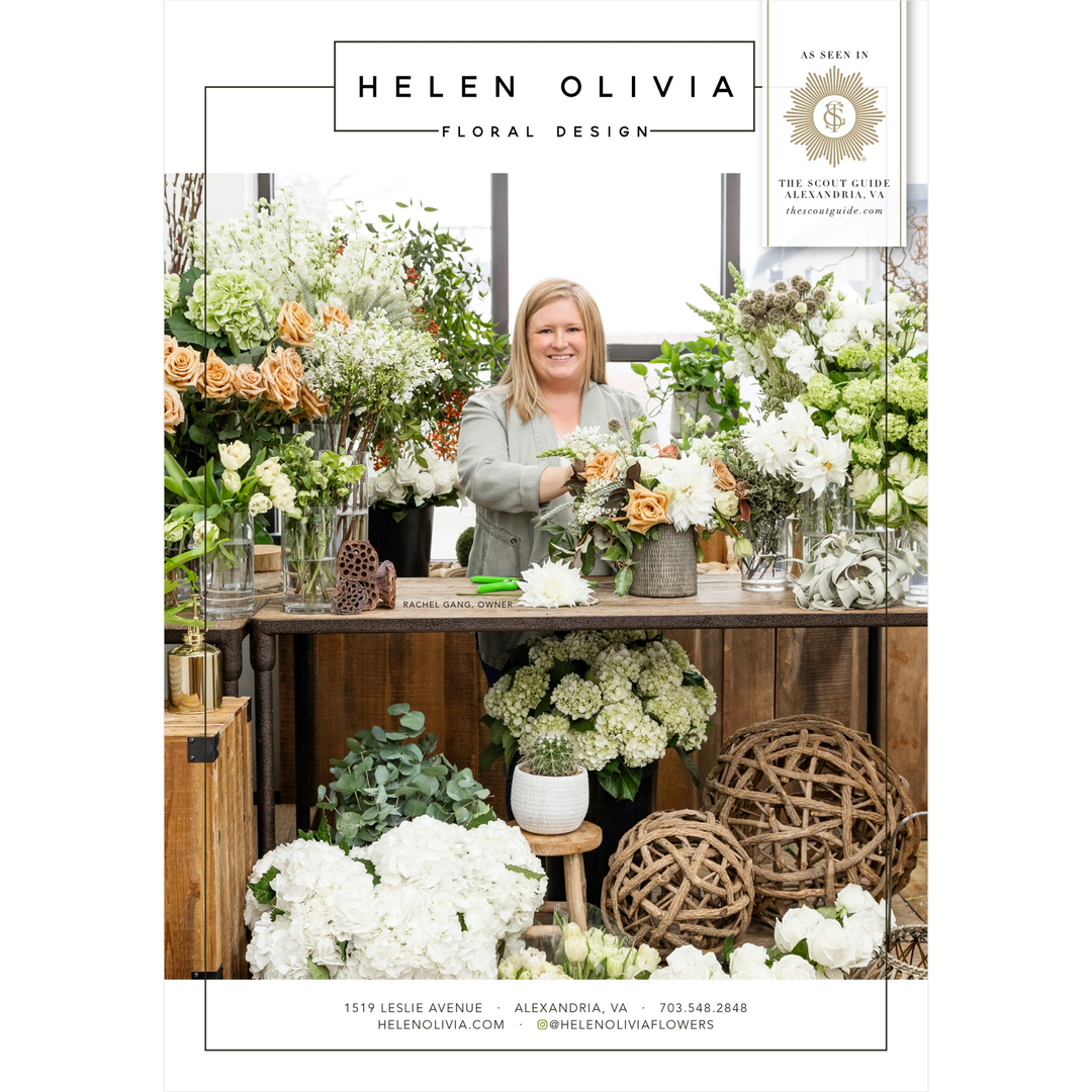 Scout is OUT and we're so honored to be among dozens of incredible Alexandria businesses featured.  Feeling all the love for our amazing town today- and every day.  Swing by the studio to pick up a copy!  #tsgalexandria #thescoutguide #livelovelocal #scouted #helenoliviaflowers #