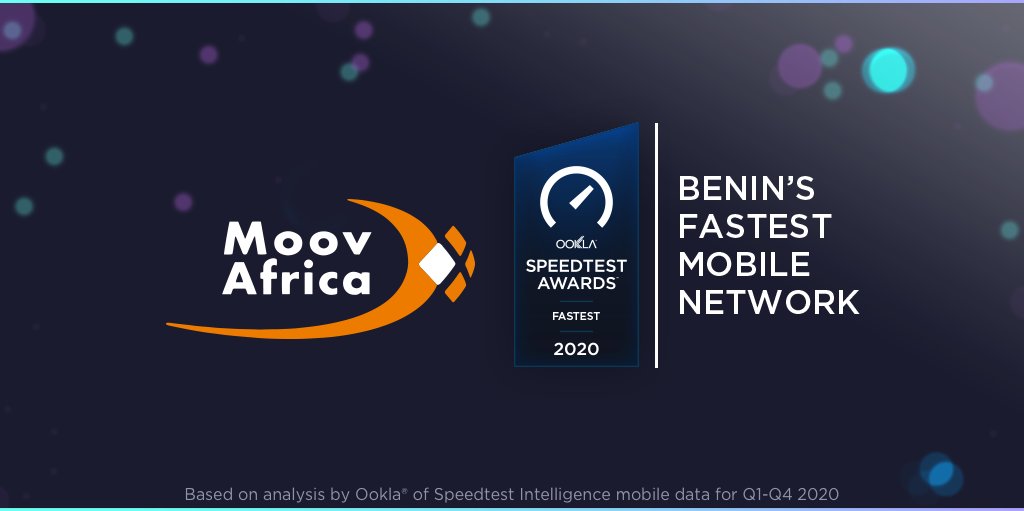 SpeedtestAwards's tweet photo. Congratulations to @MoovAfricaBenin, Benin's Fastest Mobile Network
https://t.co/V06TaIPBb4 https://t.co/Bcb4jcRQhp