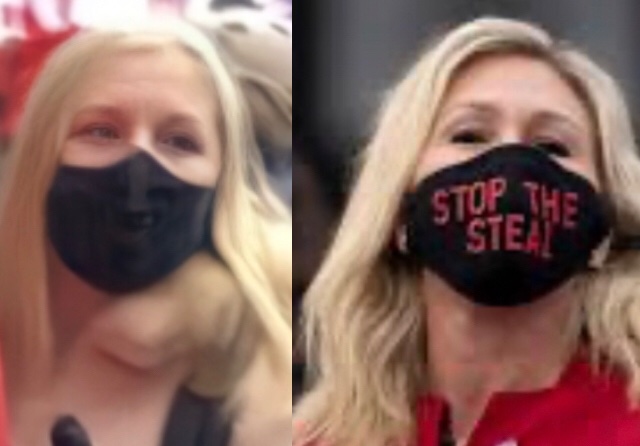 RNMukMuk2's tweet photo. @MayoIsSpicyy #BeingWhite shouldn’t save pedophiles, rapists, terrorists, &amp; traitors.

Looks like Marjorie Taylor Greene has the same wrinkle pattern as the FAILED US CAPITAL BOMBER. https://t.co/0EI5KubwGr