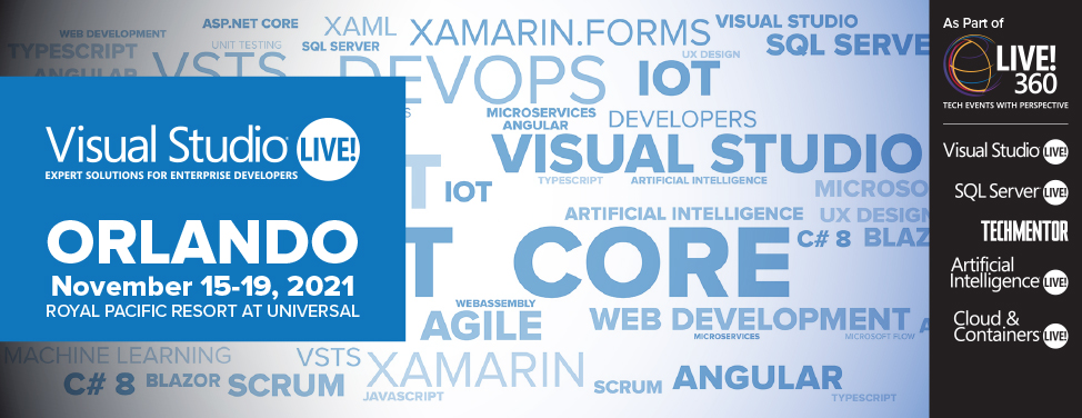 VSLive's tweet image. Calling all tech speakers, the CFP for Visual Studio Live! &amp;amp; Live! 360 2021 is open through May 24th. #devtraining, #developerconference, #Microsoft, #AI, and more. Submit your proposals today: bit.ly/3w0KkQr