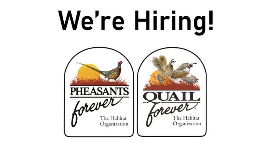 Our <a href="/pheasants4ever/">Pheasants Forever</a> <a href="/quail4ever/">Quail Forever</a> Regional Representative job in the Pheasant Capital is still open for applications!!!
This is an incredible opportunity to work with our awesome staff and amazing chapters here in the state to deliver our habitat mission! 
bit.ly/pfqfjobs