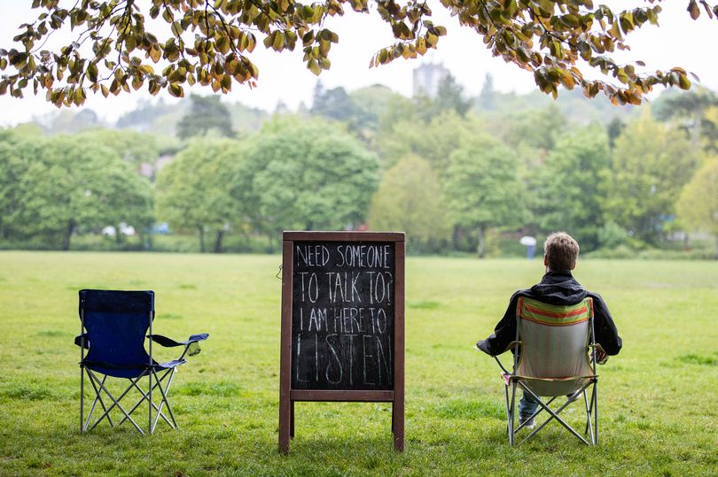 WalesOnline's tweet photo. The man sat in a Cardiff park offering the lonely and isolated someone to talk to

https://t.co/QNyd4jKrW5 https://t.co/12grofk6H6