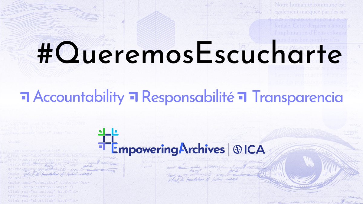 🤔⛔️🏛️¿Te imaginas un mundo sin archivos? ¿Qué ocurriría en una sociedad sin archivos?🌎🌪️
#QueremosEscucharte #EmpoderarLosArchivos #RendiciónDeCuentas #Transparencia #IAW2021