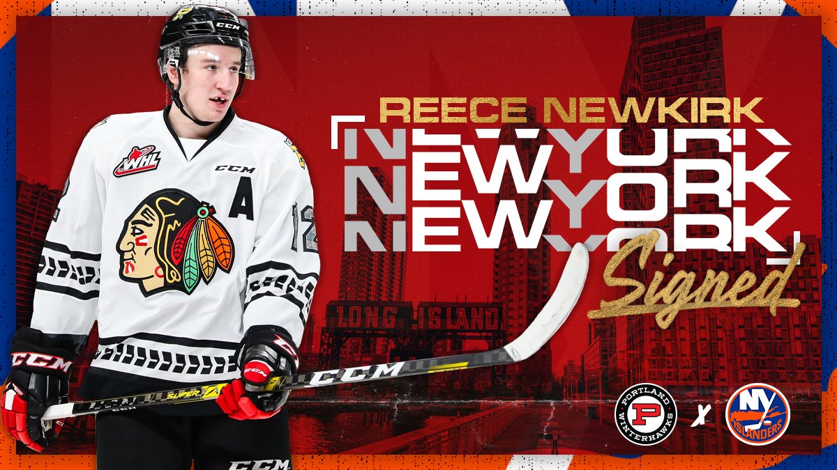 Congratulations to <a href="/reecenewkirk12/">Reece Newkirk</a> on signing a three-year, entry-level contract with the <a href="/NYIslanders/">New York Islanders</a>!

Press Release 📝: pdxhwk.us/NewkirkSigned