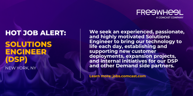 KellyJordanTA's tweet photo. Come join Team @FreeWheel! We're seeking a collaborative member of the sales team to market and sell our product lines. Take a look at this opportunity for a solutions #engineer and other open roles in the Comcast Careers portal. https://t.co/jaXuYkMMPr https://t.co/T7M8da5Zyo