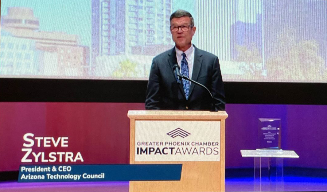 aztechcouncil's tweet image. .@aztechcouncil is honored to win Innovator &amp;amp; Business of the Year awards from @phxchamber...THANK YOU. #AZTC CEO @szylstra: &quot;These awards are a testament to the great work staff, board members &amp;amp; community partners are doing to make AZ the fastest-growing tech hub in the nation.”