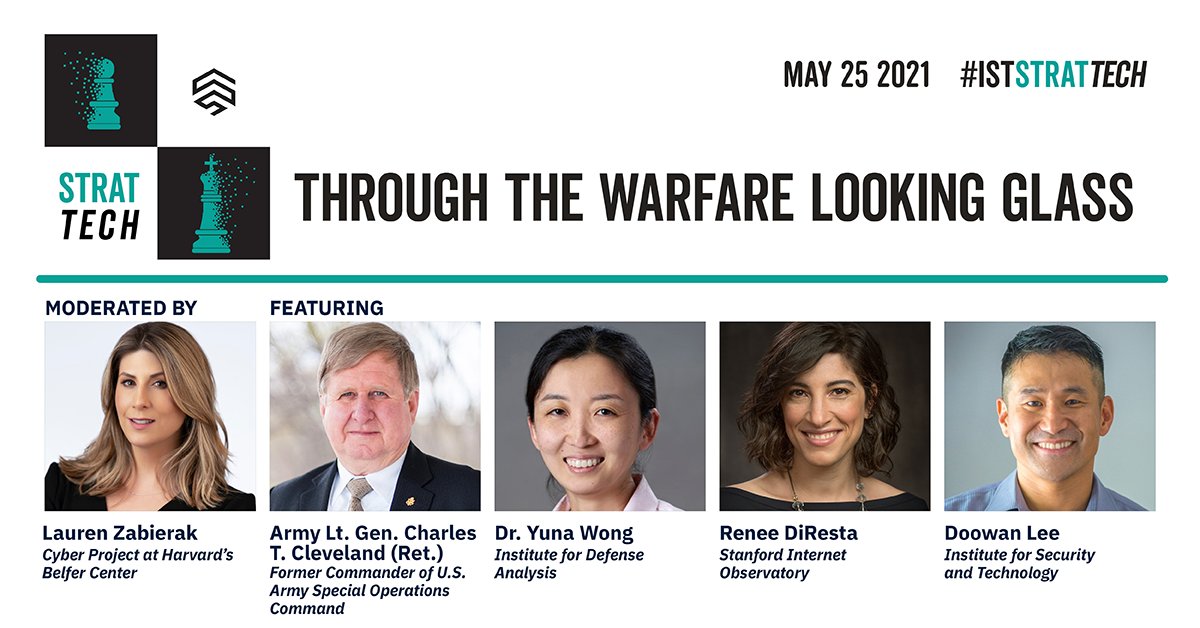 IST_org's tweet photo. The U.S. Army recently utilized next-gen augmented reality tech during Edge 21, which allowed for real-time mission updates. During #ISTStratTech this week @lzxdc, Army Lt. Gen. Charles T. Cleveland (Ret.), @YunaHuhWong, @noUpside, and @pismono discussed the future of warfare.