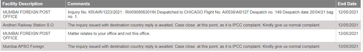 sonbal's tweet photo. .@IndiaPostOffice .@OfficeOfRSP Appalling to see your staff squabbling over jurisdiction after 5 days of complaint &amp; 24 days of shipping. No concern or solution.  Thx .@uspshelp 🙏 who reached out, provided destination scan conf on DM within few hrs - exemplary customer care. https://t.co/SFHR2EBPWz