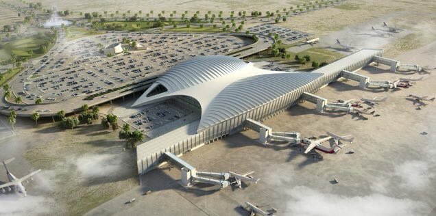 SoonSaudi's tweet photo. 🚨قريباً 
"مطار الملك عبدالله الدولي" 
مطار جازان الجديد الذي يربطها بالمملكة والعالم ، يجري تنفيذه على مساحة 5 ملايين م2 وبسعة تصل إلى 3,6 مليون مسافر سنويًا 😍 . https://t.co/6i4074c5Am