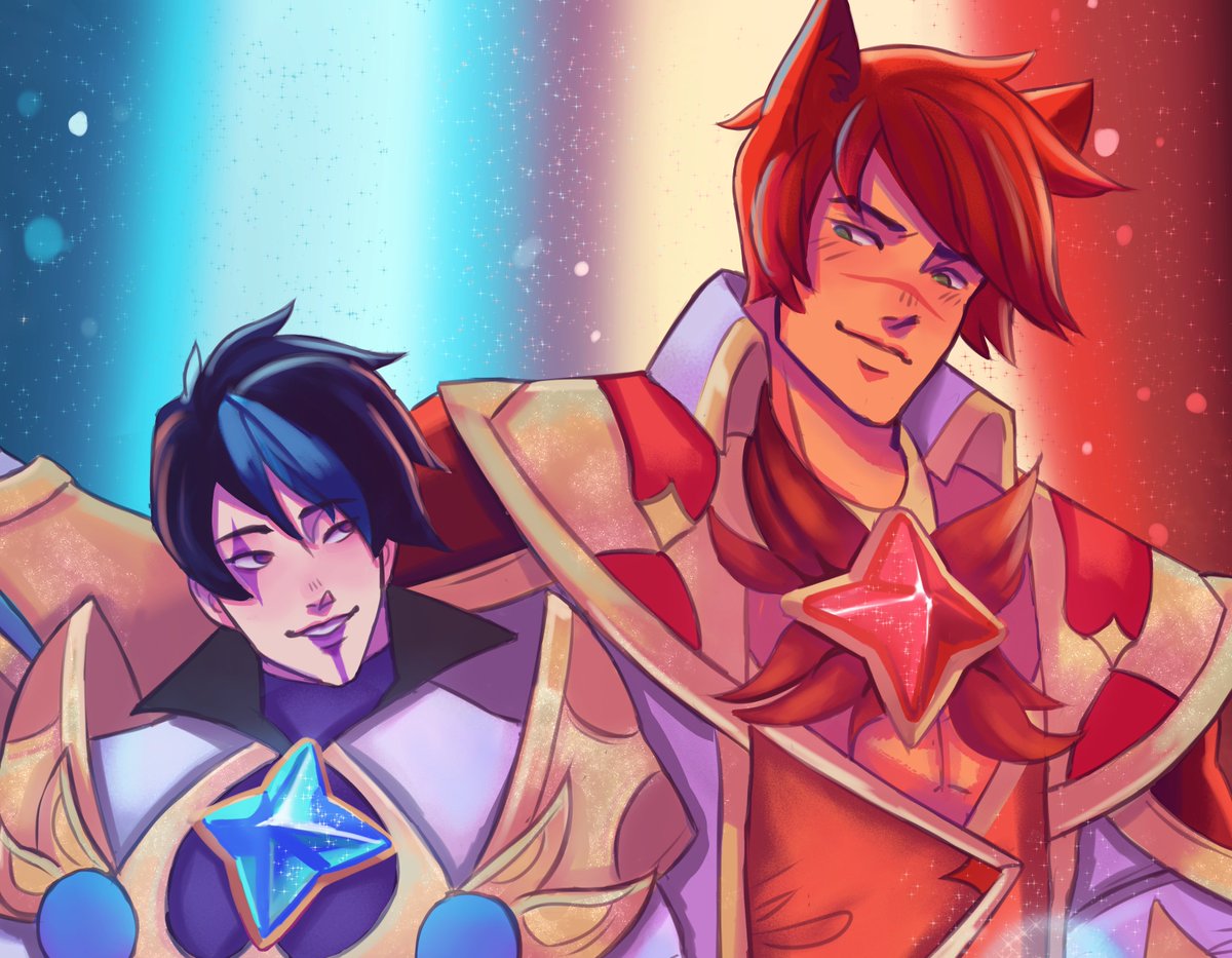 Star Guardians Aphelios and Sett 🌙🌟

I had an idea for a comic about them in this universe but had to create their designs for it, so 👀 They're Burning Bright✨ #aphelios #sett #leagueoflegends #settphel