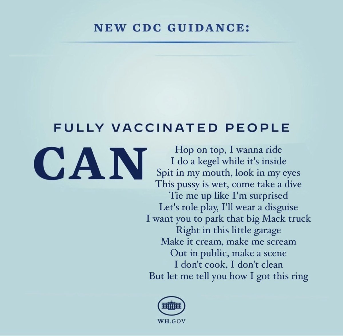 coreytimes's tweet image. BREAKING NEWS FROM THE CDC ‼️