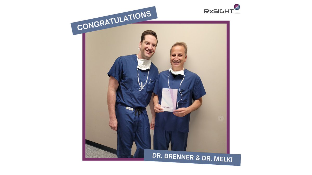 RxSight's tweet photo. Congratulations to Dr. Samir Melki and Dr. Jason Brenner at #BostonVision for completing their first LAL cases yesterday! Boston Vision is the first practice in #Massachusetts to offer the LAL and we are thrilled to partner with them. https://t.co/3loaybjK6w https://t.co/BXzOp2HHTT