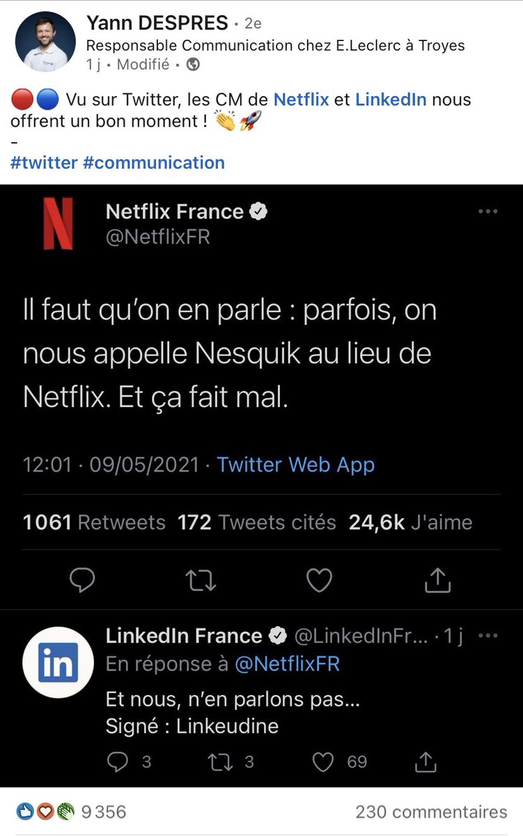 InshapPhrases's tweet photo. Énorme Moment délire vu sur linkedin ^^ 🚀🚀🚀

👏 Normalisez 👏 le 👏 rire 👏 en entreprise 👏 https://t.co/VaAyfg89hf