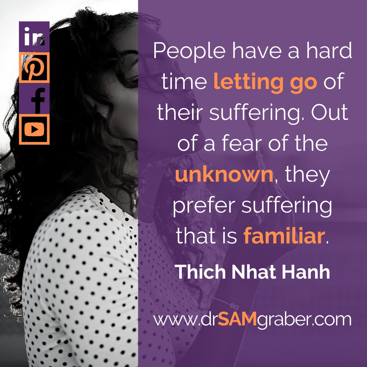 drsamgraber's tweet photo. Familiar pain is often thought of as better than fear of the unknown. 

Think about it.  When have you stayed in a situation you knew was no good for you because you just couldn't jump that "unknown" hurdle. https://t.co/ohu9O0z6VU