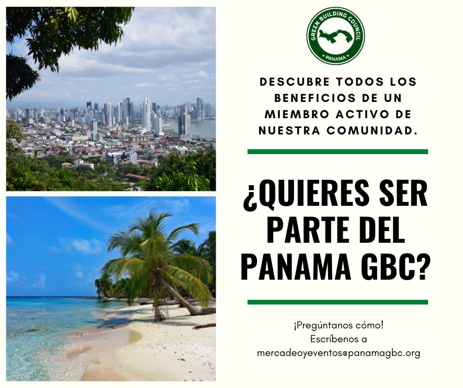 GBCPanama's tweet image. El Panama Green Building Council es una organización sin fines de lucro, conformada por miembros selectos y multidisciplinarios cuyo valor se fundamenta en promover el sector de la construcción hacia un modelo de construcción sostenible,
.
¡Síguenos en nuestras redes sociales!