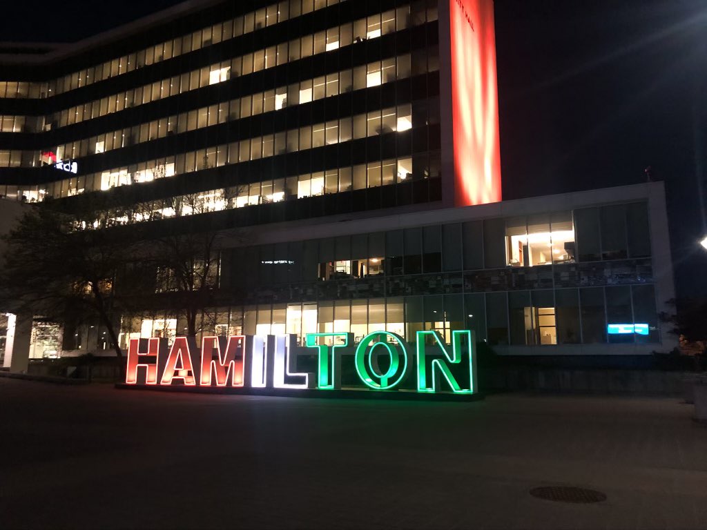 Our Hamilton sign at City Hall will be lit in the tri colours of India tonight 🇮🇳