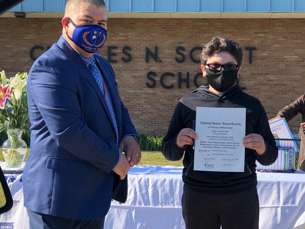ARadolak's tweet photo. Super proud of my little guy Mason! Thanks to Every who participated and made this evening special despite the circumstances. #scottmiddleschool #NJOS. @guidance_ms @jerame614 @LMcneiley https://t.co/tIboCEEX8D