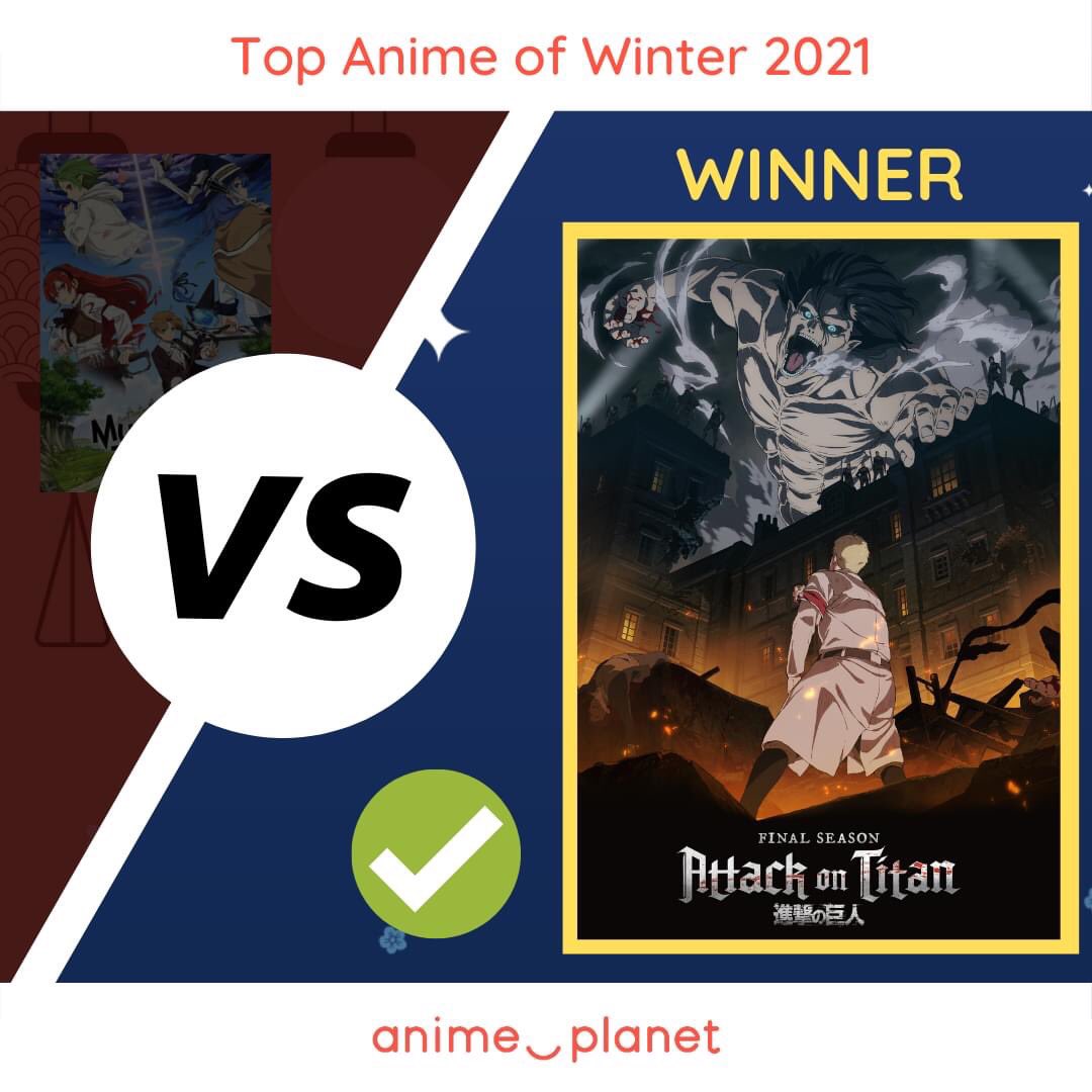 Attack on Titan Wiki on X: Anime Corner Chart - Top 10 Anime of the week -  Winter 2021 week 3 Attack on Titan The Final Season remains at the number 1