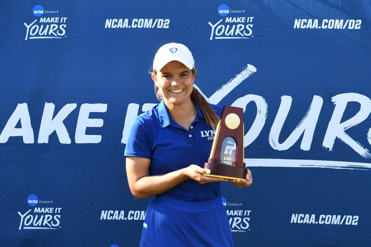 Helen Kreuzer Claims the 2021 #NCAAD2 #D2WGOLF Individual National Championship.

<a href="/LynnUniversity/">Lynn University</a>'s 13th individual title. Sixth overall for #LynnWGolf, first since 2014 (Louise Manalo).

Read more: lynnfightingknights.com/sports/wgolf/2…