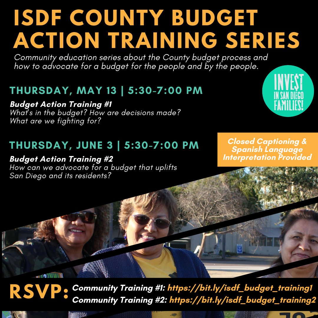 So glad everyone could come out tonight!! 

RSVP for our next Virtual Budget Action Training Event on June 3rd at 5:30pm: bit.ly/isdf_budget_tr…

#InvestInSDFamilies 
#ReclaimTheBoard 
#NewBoardNewBudget