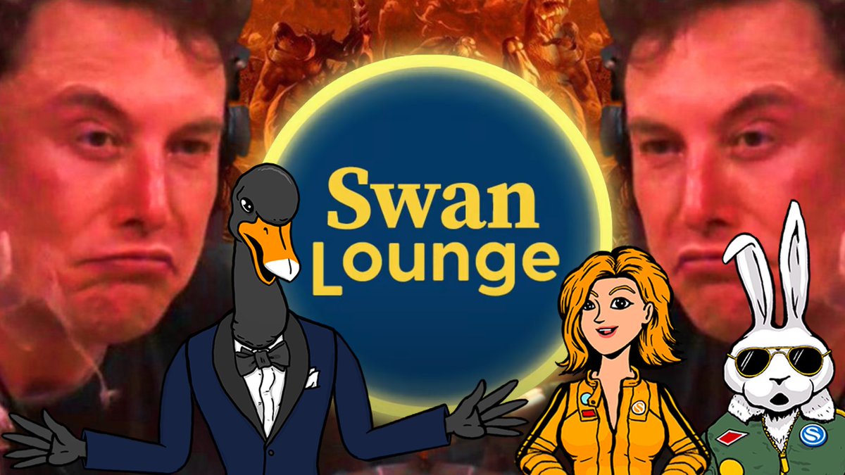 Swan Lounge tomorrow at 12:30PM PST!

Join the Swan team along with <a href="/maxkeiser/">Max Keiser</a>, <a href="/stacyherbert/">Stacy Herbert 🇸🇻🚀</a>, @EvelynSprague, and Daniel Mross of <a href="/BitcoinDoc/">Rise of Bitcoin</a> &amp; <a href="/BitcoinExecutor/">The Bitcoin Executor</a> to discuss <a href="/elonmusk/">Elon Musk</a>'s slide into insanity!

Elon you can join too. Dms open.

Set a reminder: youtu.be/FYJAYRvRvnM