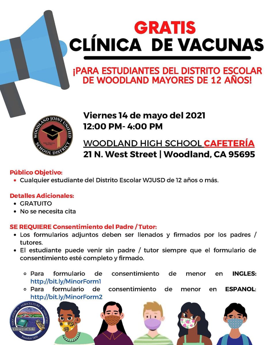 WoodlandSchools's tweet photo. Minor consent form in ENGLISH: https://t.co/M9GEec0GVM

Formulario de consentimiento de menores en ESPAÑOL: https://t.co/sllxniZUYm https://t.co/FCRhBgjTvX
