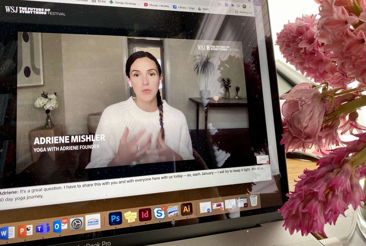 Capping a heartening three day ⁦⁦⁦ ⁦<a href="/WSJ/">The Wall Street Journal</a>⁩ Future of Everything Festival, a long-time influencer of mine: ⁦<a href="/yogawithadriene/">Adriene Mishler</a>⁩ Our world is beautiful and sad, inspiring and exciting🔮 The future is bright, Friends.