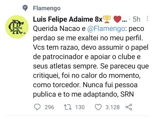 maurocezar's tweet photo. O CEO do patrocinador do Flamengo depois da matéria no UOL 👇🏻 https://t.co/S4ZW4LAZdU
