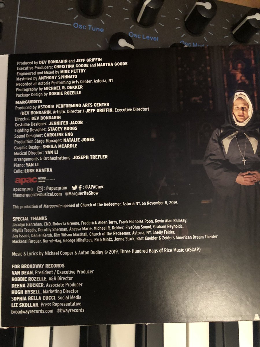 Just arrived: my copy of Marguerite, which I engineered and mixed 🎭🎧

<a href="/coopstah/">Michael Cooper</a> <a href="/devbond/">Dev Bondarin</a> <a href="/CadyHuffman/">Cady Huffman</a> #apac